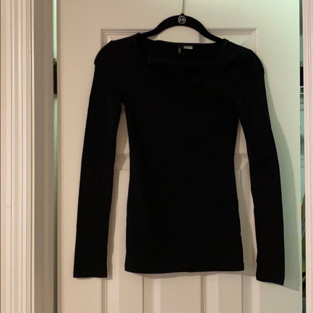 H&M long sleeve black shirt